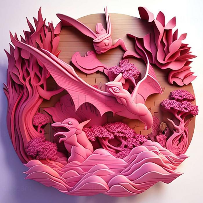 3D модель In The Pink Остров розовых покемонов (STL)